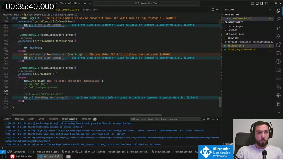 SecureImport procedure with CommitBehavior::Error