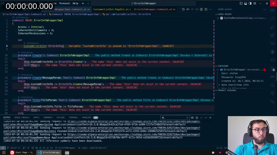 Starting state with this-keyword errors