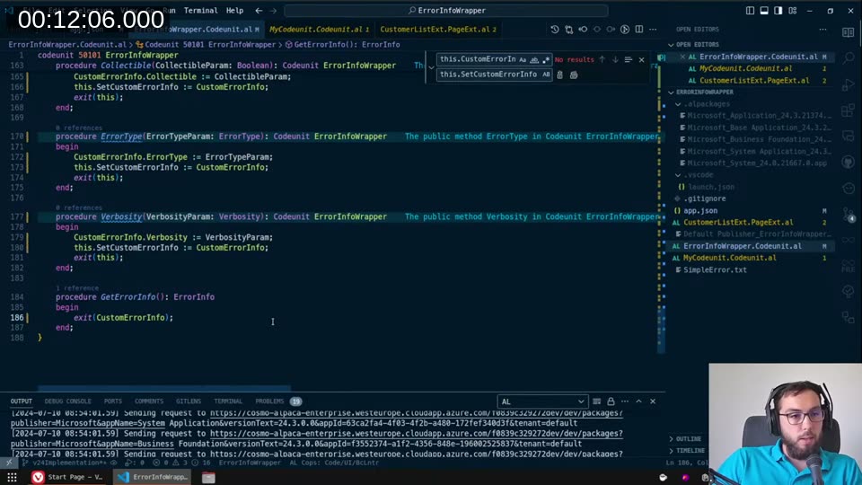 Complete v24 implementation — GetErrorInfo returns CustomErrorInfo