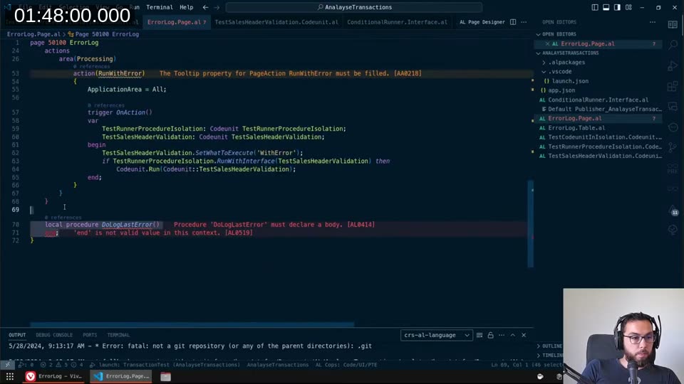 Page action using TestRunnerProcedureIsolation.RunWithInterface to check then run normally