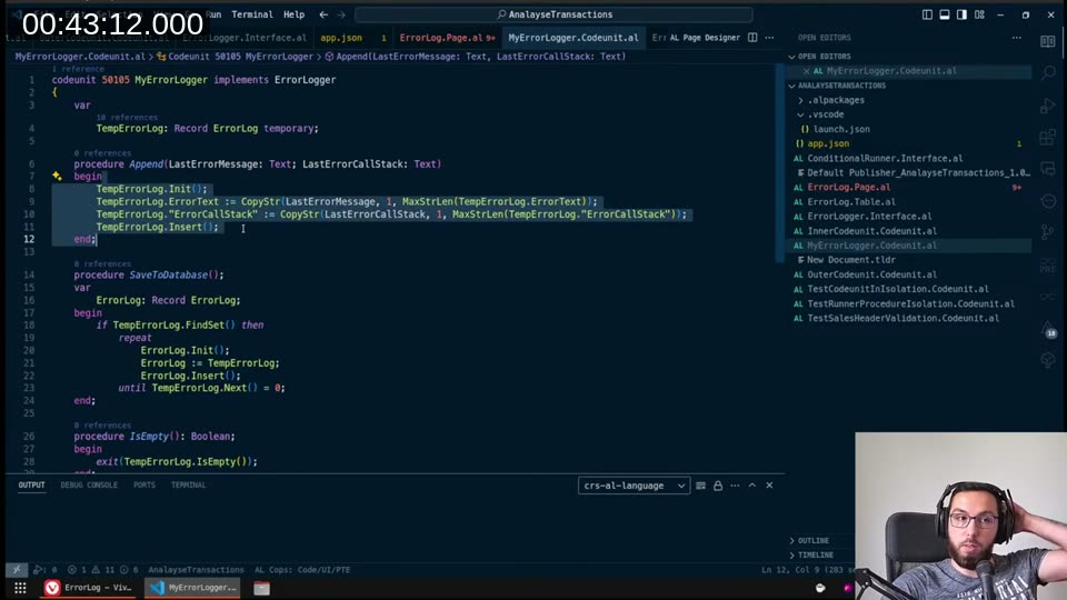 MyErrorLogger complete implementation