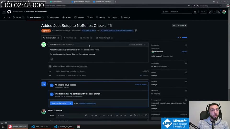 GitHub PR for JobsSetup number series checks