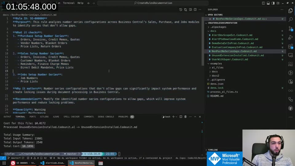 Generated markdown for SE-000006 number series gaps rule