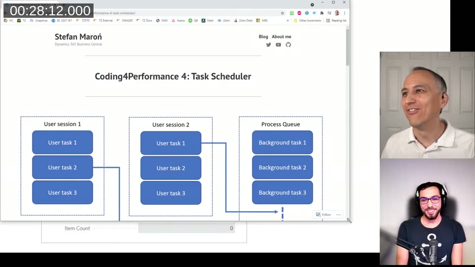 Stefan&rsquo;s Coding4Performance 4: Task Scheduler blog post being referenced during the interview