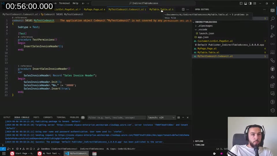 Test codeunit clean, test passes