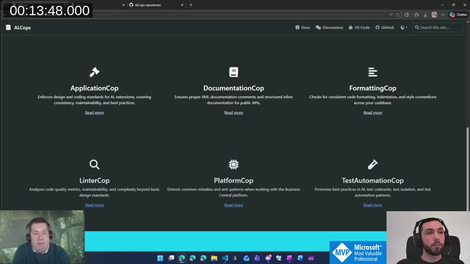 ALCops homepage showing all six domain-specific analyzers