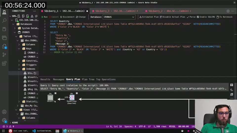 Two indexes combined via nested loops join