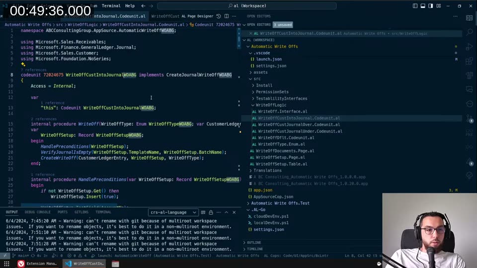 The final folder structure in the explorer panel after reorganisation